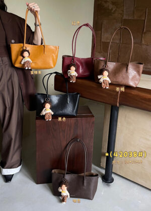 Vintage Waxed Leather Tote Bag