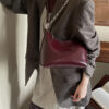 Sleek Crescent Chain Shoulder Bag