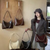 Sleek Crescent Chain Shoulder Bag