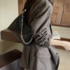 Sleek Crescent Chain Shoulder Bag