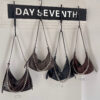 Vintage Waxed Leather Chain Hobo Bag